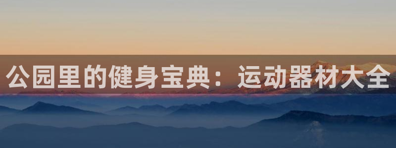 征途国际集团官网首页：公园里的健身宝典：运动器材大全