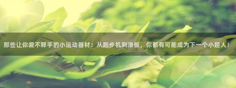 征途国际平台注册要钱吗是真的吗：那些让你爱不释手的小运动器材